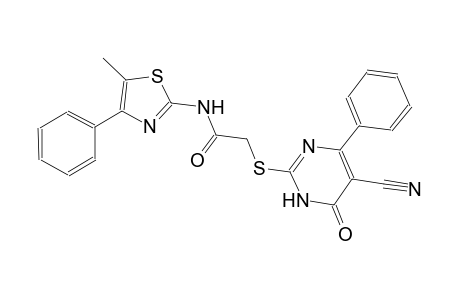 2-[(5-cyano-6-oxo-4-phenyl-1,6-dihydro-2-pyrimidinyl)sulfanyl]-N-(5-methyl-4-phenyl-1,3-thiazol-2-yl)acetamide