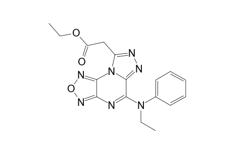 Furazano[3,4-b]1,2,4-triazolo[4,3-d]pyrazine, 5-ethoxycarbonylmethyl-8-ethyl(phenyl)amino-