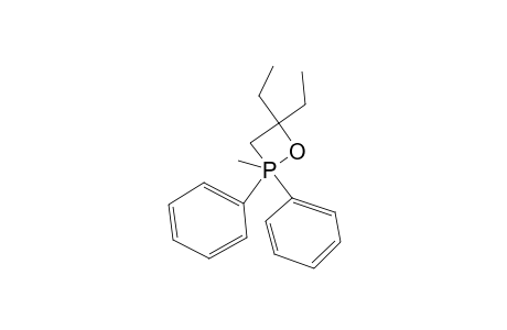 4,4-diethyl-2-methyl-2,2-di(phenyl)-1-oxa-2$l^{5}-phosphacyclobutane