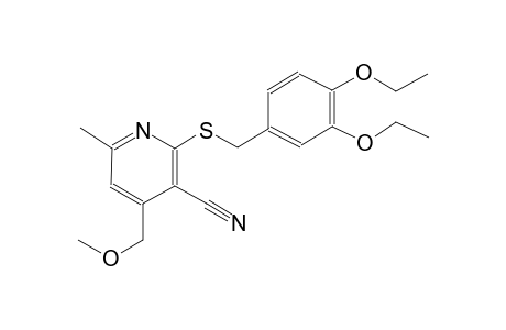 2-(3,4-Diethoxy-benzylsulfanyl)-4-methoxymethyl-6-methyl-nicotinonitrile