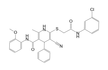 6-{[2-(3-chloroanilino)-2-oxoethyl]sulfanyl}-5-cyano-N-(2-methoxyphenyl)-2-methyl-4-phenyl-1,4-dihydro-3-pyridinecarboxamide