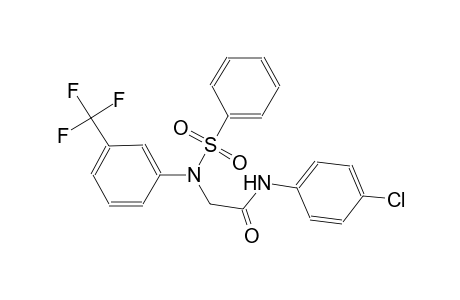 2-[N-(benzenesulfonyl)-3-(trifluoromethyl)anilino]-N-(4-chlorophenyl)acetamide