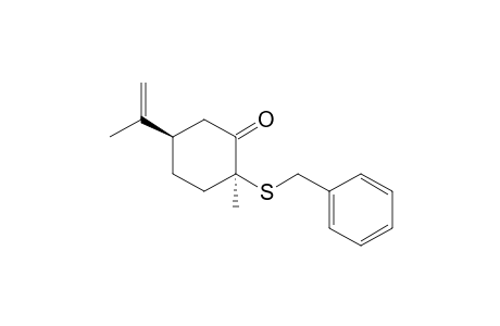 (2S,5R)-2-(benzylthio)-5-isopropenyl-2-methyl-cyclohexanone