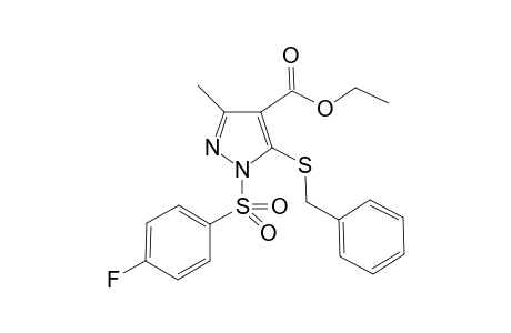 Ethyl 5-(benzylthio)-1-(4-fluorophenylsulfonyl)-3-methyl-1H-pyrazole-4-carboxylate