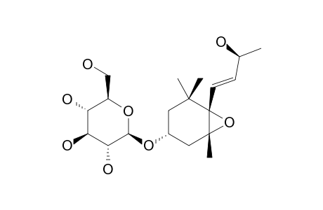 EUODIONOSIDE-B;(3-R,5-R,6-S,7-E,9-S)-MEGASTIGMAN-7-EN-5,6-EPOXY-3,9-DIOL-3-O-BETA-D-GLUCOPYRANOSIDE