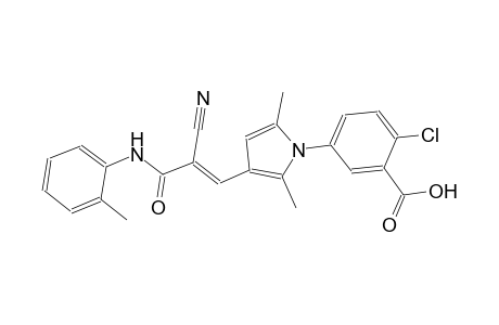 2-chloro-5-{3-[(1E)-2-cyano-3-oxo-3-(2-toluidino)-1-propenyl]-2,5-dimethyl-1H-pyrrol-1-yl}benzoic acid