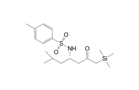 4-Methyl-N-[(4S)-6-methyl-2-oxidanylidene-1-trimethylsilyl-heptan-4-yl]benzenesulfonamide