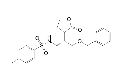 N-[(2S*)-3-Benzyloxy-2-((2S*)-2-oxotetrahydrofuran-3-yl)propyl]-4-methylbenzenesulfonamide