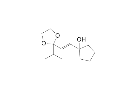 (E)-2-[2-(1-Hydroxycyclopentyl)vinyl]-2-isopropyl-1,3-dioxolane