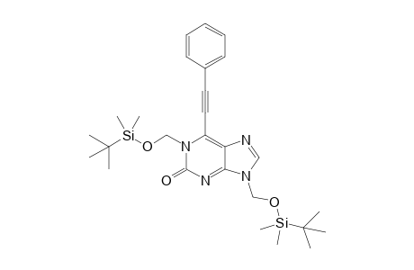 1,9-bis[[tert-butyl(dimethyl)silyl]oxymethyl]-6-(2-phenylethynyl)-2-purinone