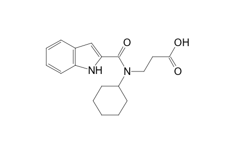 N-cyclohexyl-N-[(indol-2-yl)carbonyl]-β-alanine