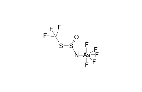 N-(Trifluoromethylsulfane) sulfinylimine-arsenium pentafluoride