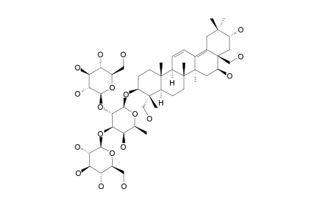 #5;CLINOPOSAPODISIDE-GA;3-BETA,16-BETA,21-ALPHA,23,28-PENTAHYDROXY-OLEAN-11,13(8)-DIEN-3-YL-[BETA-D-GLUCOPYRANOSYL-(1->2)]-[BETA-D-GLUCOPYRANOSYL-(1->3)]-BETA-