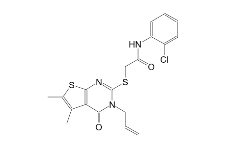 2-[(3-allyl-5,6-dimethyl-4-oxo-3,4-dihydrothieno[2,3-d]pyrimidin-2-yl)sulfanyl]-N-(2-chlorophenyl)acetamide