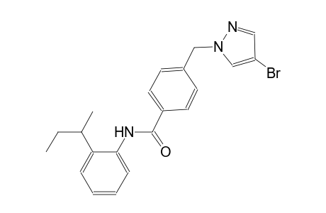 4-[(4-bromo-1H-pyrazol-1-yl)methyl]-N-(2-sec-butylphenyl)benzamide