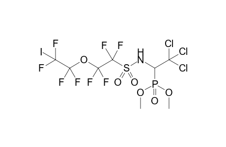 Dimethyl 2,2,2-trichloro-1-(1,1,2,2-tetrafluoro-2-(1,1,2,2-tetrafluoro-2-iodoethoxy)ethylsulfonamido)ethylphosphonate