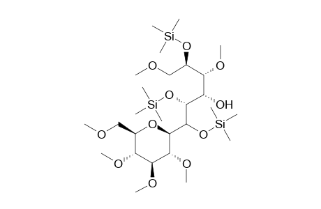 2,3,4,6-Tetra-o-methyl-.beta.-D-glucopyranosyl 4,6-di-o-methyl-1,2,5-tri-o-TMS-D-galactitol