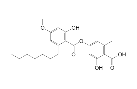 Benzoic acid, 2-heptyl-6-hydroxy-4-methoxy-, 4-carboxy-3-hydroxy-5-methylphenyl ester