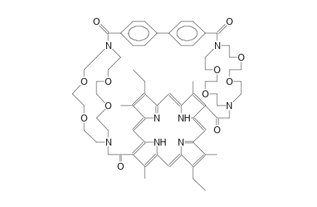 Biphenyl-C2-porphyrin bis-(18)-N2O4 macrocyclic tetraamide