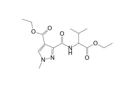 1H-Pyrazole-4-carboxylic acid, 3-[[[1-(ethoxycarbonyl)-2-methylpropyl]amino]carbonyl]-1-methyl-, ethyl ester