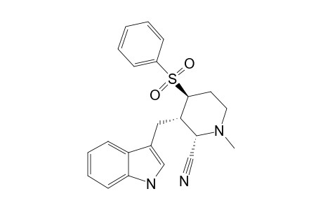 2-CYANO-3-(3-INDOLYLMETHYL)-1-METHYL-4-(PHENYLSULFONYL)-PIPERIDINE