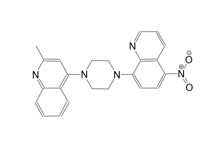 quinoline, 2-methyl-4-[4-(5-nitro-8-quinolinyl)-1-piperazinyl]-