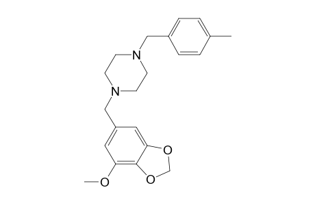Piperazine, 1-(5-methoxy-3,4-methylenedioxyphenyl)-4-(4-methylbenzyl)-