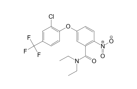 Benzamide, 5-[2-chloro-4-(trifluoromethyl)phenoxy]-N,N-diethyl-2-nitro-