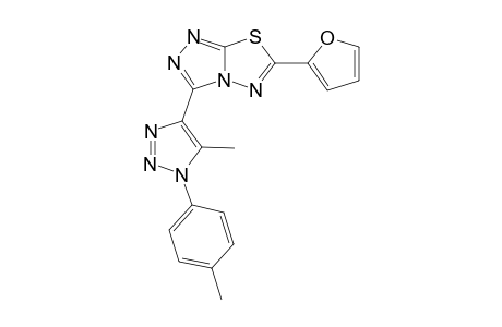 6-(furan-2-yl)-3-(5-methyl-1-(p-tolyl)-1H-1,2,3-triazol-4-yl)-[1,2,4]triazolo[3,4-b][1,3,4]thiadiazole