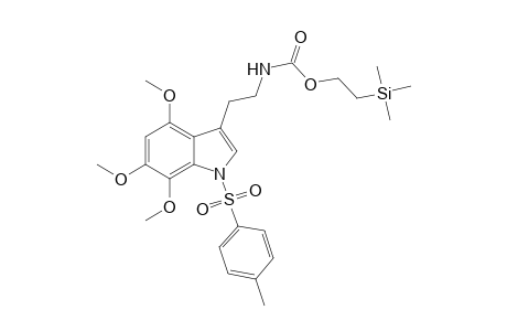 2-trimethylsilylethyl N-[2-[4,6,7-trimethoxy-1-(4-methylphenyl)sulfonyl-indol-3-yl]ethyl]carbamate