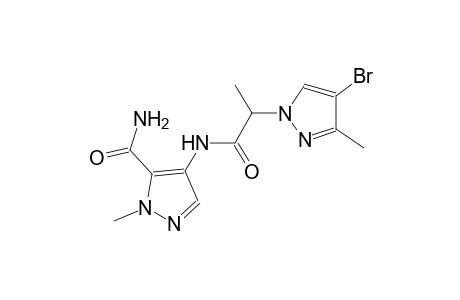 4-{[2-(4-bromo-3-methyl-1H-pyrazol-1-yl)propanoyl]amino}-1-methyl-1H-pyrazole-5-carboxamide
