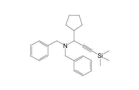 N,N-Dibenzyl-1-cyclopentyl-3-(trimethylsilyl)-2-propyn-1-amine