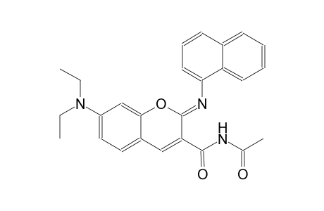 N-{[(2Z)-7-(diethylamino)-2-(1-naphthylimino)-2H-chromen-3-yl]carbonyl}acetamide