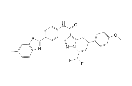 7-(difluoromethyl)-5-(4-methoxyphenyl)-N-[4-(6-methyl-1,3-benzothiazol-2-yl)phenyl]pyrazolo[1,5-a]pyrimidine-3-carboxamide