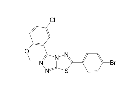 [1,2,4]triazolo[3,4-b][1,3,4]thiadiazole, 6-(4-bromophenyl)-3-(5-chloro-2-methoxyphenyl)-