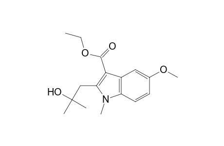 1H-Indole-3-carboxylic acid, 2-(2-hydroxy-2-methylpropyl)-5-methoxy-1-methyl-, ethyl ester