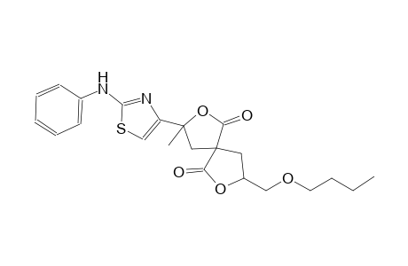 2,7-dioxaspiro[4.4]nonane-1,6-dione, 8-(butoxymethyl)-3-methyl-3-[2-(phenylamino)-4-thiazolyl]-