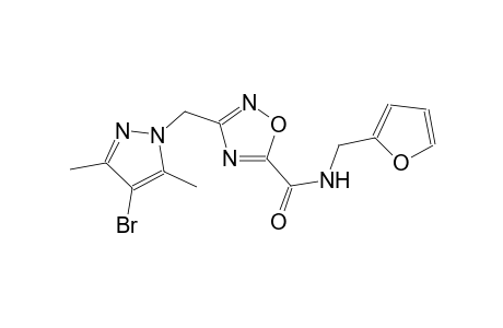 3-[(4-bromo-3,5-dimethyl-1H-pyrazol-1-yl)methyl]-N-(2-furylmethyl)-1,2,4-oxadiazole-5-carboxamide