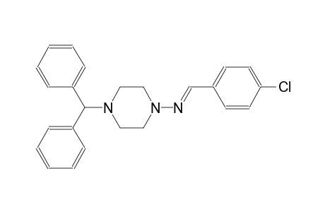 N-(4-benzhydryl-1-piperazinyl)-N-[(E)-(4-chlorophenyl)methylidene]amine