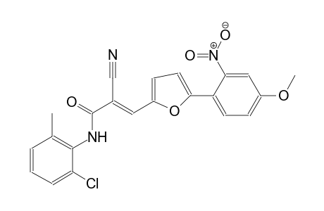 (2E)-N-(2-chloro-6-methylphenyl)-2-cyano-3-[5-(4-methoxy-2-nitrophenyl)-2-furyl]-2-propenamide