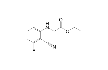 2-(2-cyano-3-fluoro-anilino)acetic acid ethyl ester