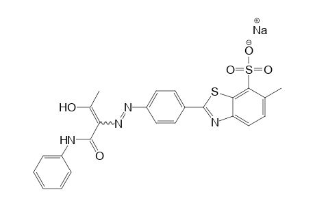(Phenylamino)carbonyl]propyl]azo]phenyl]-, monosodium salt, 7-Benzothiazolesulfonic acid, 6-methyl-2-[4-[[2-oxo-1-[Dehydrothio-p-toluidine sulfonic acid->acetoacetanilide