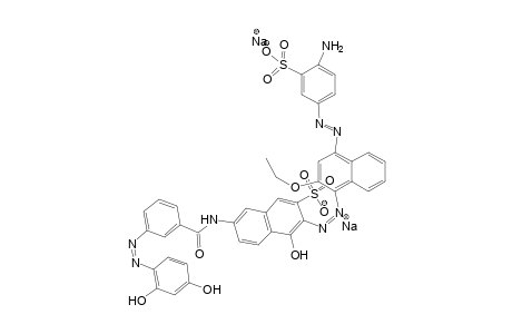 2-Naphthalenesulfonic acid, 3-[[4-[(4-amino-3-sulfophenyl)azo]-2-ethoxy-1-naphthalenyl]azo]-7-[[3-[(2,4-dihydroxyphenyl)azo]benzoyl]amino]-4-hydroxy-, disodium salt