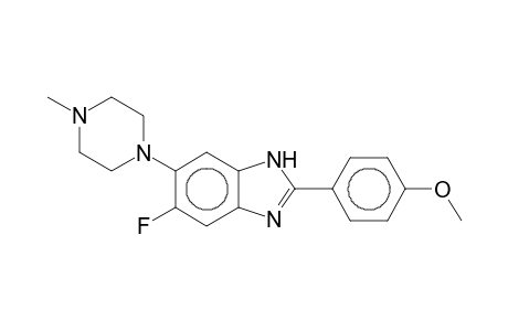 (1H)Benzimidazole, 5-fluoro-2-(4-methoxyphenyl)-6-(4-methylpiperazin-1-yl)-