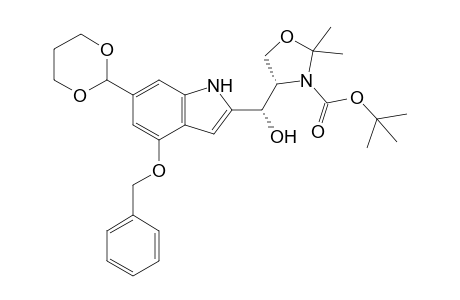 (4S)-4-[(S)-[4-benzoxy-6-(1,3-dioxan-2-yl)-1H-indol-2-yl]-hydroxy-methyl]-2,2-dimethyl-oxazolidine-3-carboxylic acid tert-butyl ester