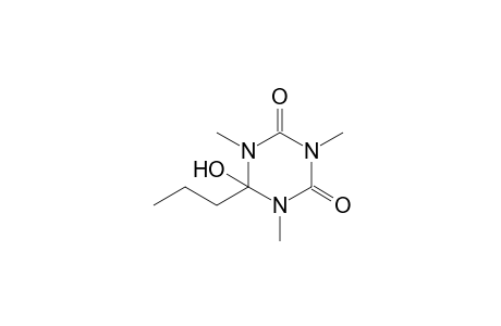 dihydro-6-hydroxy-6-propyl-1,3,5-trimethyl-s-triazine-2,4(1H,3H)-dione