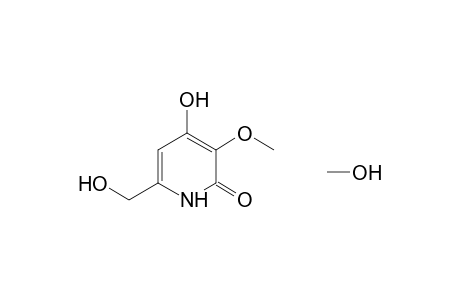 4-hydroxy-6-(hydroxymethyl)-3-methoxy-2(1H)-pyridone, methanolate