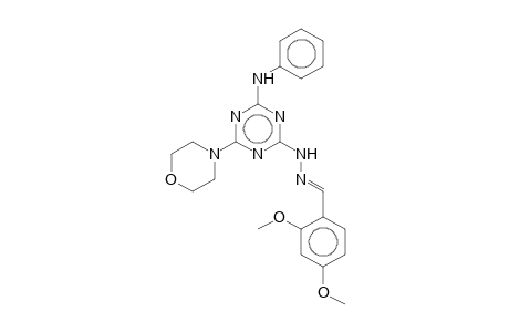 2-Anilino-4-[(2,4-dimethoxybenzylidene)hydrazino]-6-morpholino-1,3,5-triazine