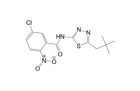 5-chloro-N-(5-neopentyl-1,3,4-thiadiazol-2-yl)-2-nitrobenzamide