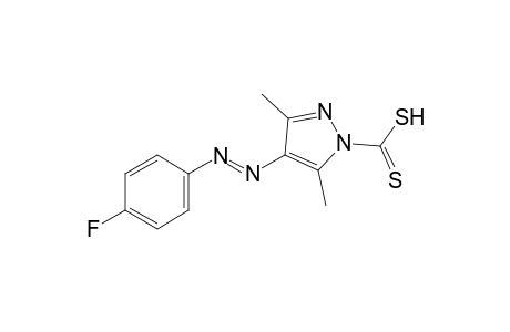 3,5-dimethyl-4-[(p-fluorophenyl)azo]pyrazole-1-carbodithioic acid